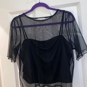 American Eagle mesh crew neck shirt